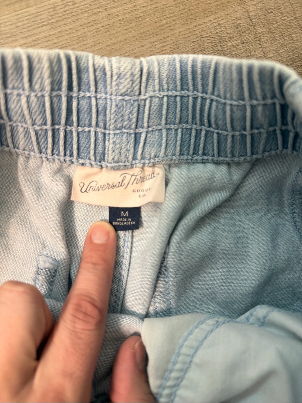 Universal Thread Light Wash Denim Drawstring Shorts - Picture 2 of 4